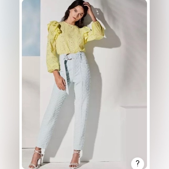 Denim - Happy × Nature Ultra High Rise Seamed Jeans Swiss Dot Straight Leg Size …